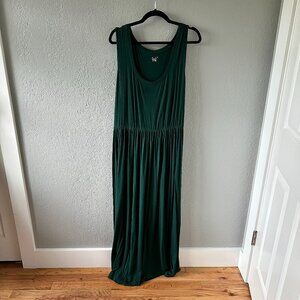 Deep Green Maxi Dress, XXL